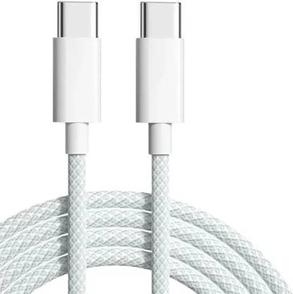 sparcx Data Cable Type C to C Braided 60W For I Phone Devices and Android Smart Phones Earphone Cable Organizer