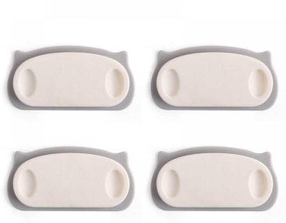 kunal PIG PLUG WIRE ORGANIZER CABLE HOLDER CLIPS WITH SELF ADHESIVE PAD (4 PCS SET) Earphone Cable Organizer