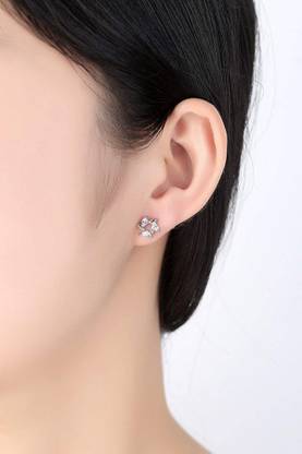 MYKI High Quality Crystal zircon windmill Stud Earrings Rotate flowers earring Cubic Zirconia Metal Stud Earring