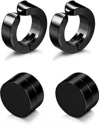 B R Jewels XWPZK Mens & Women magnetic earring Stainless Steel Earring Set, Magnetic Earring, Stud Earring