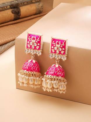 YELLOW CHIMES Fashion Women Earrings Copper Jhumki Earring