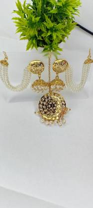 Dkrai bahubali gold new EARING SET Hair Extension
