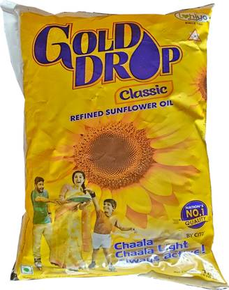 Gold Drop Classic Refined Sunflower Oil Sunflower Oil Pouch