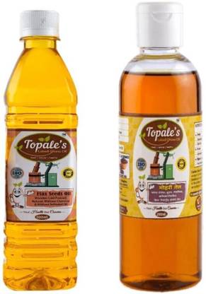 topales Wooden Pressed FlaxSeed +Mustard s|Kolhu|Kacchi Ghani|unrefind Mustard Oil PET Bottle