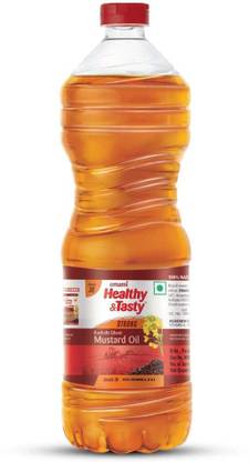 Emami Healthy & Tasty Strong Kachchi Ghani Mustard Oil 1L PET Bottle Mustard Oil Plastic Bottle