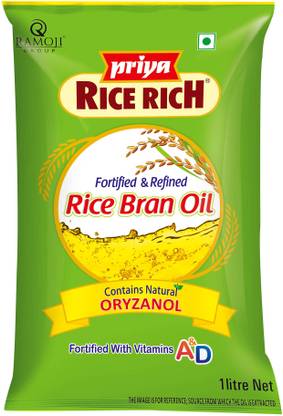 Priya Fortified & Refined Rice Bran Oil Pouch