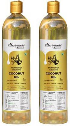 Kerala Naturals Wood Pressed Coconut Oil / Nariyal Tel | Pure and Natural -2 litre Coconut Oil Plastic Bottle