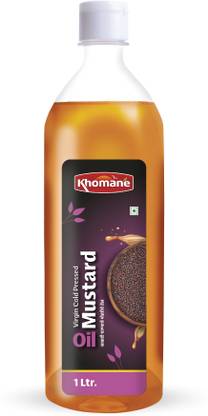 Khomane Original Kachi Ghani / Chekku Mustard Oil Plastic Bottle
