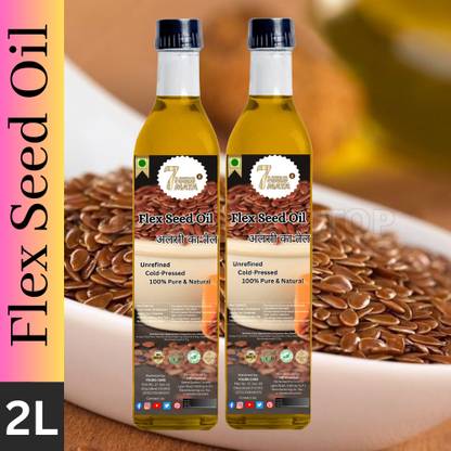 7Herbmaya Flaxseed Oil Marvel: Elevate Health with Premium Alsi Oil | Flex Seeds Oil Flaxseed Oil PET Bottle