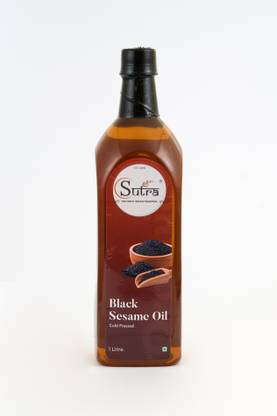 SUTRA Cold Pressed Black Sesame Oil | Gingelly Oil | For Cooking, Hair, Body & Massage Sesame Oil PET Bottle