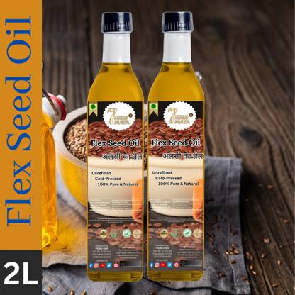 7Herbmaya Pure Flaxseed Oil | Nourish Your Body, Mind & Health from Within Flaxseed Oil PET Bottle