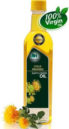 Healthy Roots 1L Cold Pressed Safflower Oil (Ghani)- 1 Litre Wood Pressed Oil Safflower Oil Plastic Bottle
