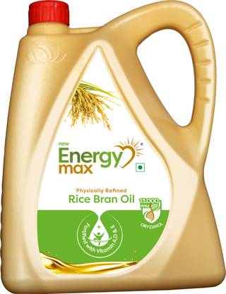 Energy Max Physically Refined Rice Bran Oil Jar