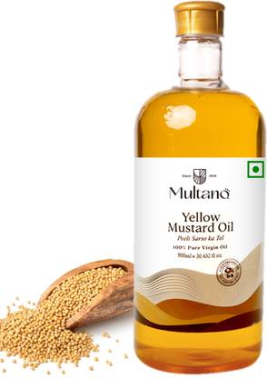 Multano Pro Cold Pressed Yellow Mustard Oil Peeli Sarnso Ka Tel 900ml Mustard Oil PET Bottle