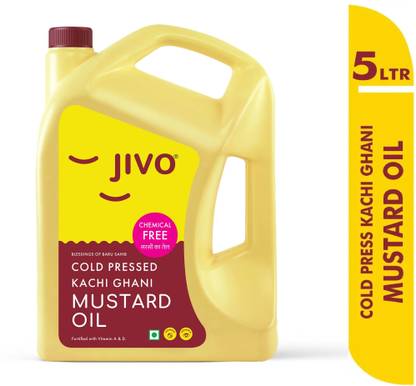 JIVO Cold Pressed Pure Cooking Mustard Oil Can