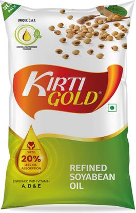 Kirti Gold Soyabean Oil Soyabean Oil Pouch