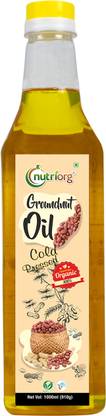 Nutriorg Certified Organic Cold - Pressed Groundnut Oil Plastic Bottle
