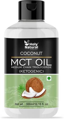 Holy Natural Coconut MCT Oil 300ml | Fractionated Coconut Oils | Unsweetened Keto Diet Sports Coconut Oil Plastic Bottle
