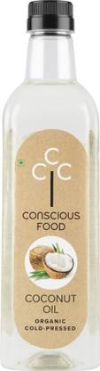 Conscious Food Organic Cold Pressed Pure and Edible Coconut Oil PET Bottle