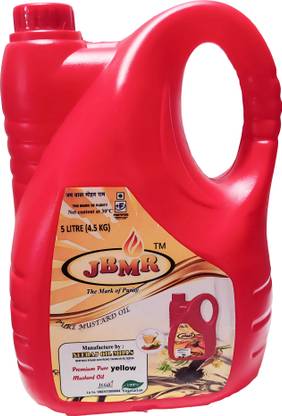 JBMR PEELI SARSO KA TEL 5 LTR YELLOW MUSTARD Mustard Oil Can