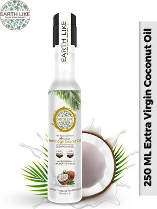 Earth Like Extra Virgin Coconut Oil 250 ml Plastic Bottle Coconut Oil Plastic Bottle