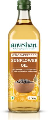 Anveshan Wood Cold Pressed | PET Bottle | Kolhu/Chekku Sunflower Oil PET Bottle