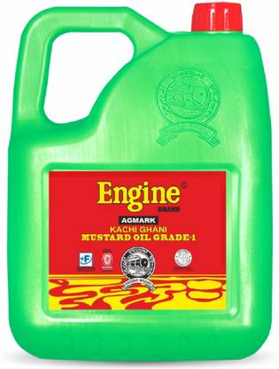 Engine Kachi Ghani Agmark Grade - 1 Mustard Oil - 5 Liter Jar Mustard Oil Jar