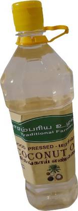 CHOLAS Coconut oil / Cocos Nucifera / 1 L / Coconut Oil Plastic Bottle