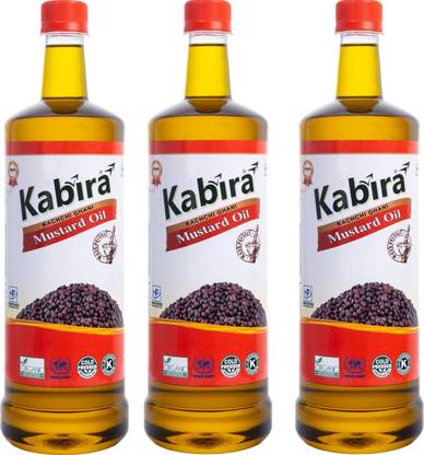 Kabira Kachchi Ghani Pure Sarso Tel | Kolhu Naturally Cholesterol Free | Mustard Oil Plastic Bottle