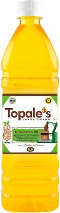 Topale's Lakdi cold Pressed Groundnut tr Peanut Cooking Unrefind Kachi Ghani/Chekku Groundnut Oil PET Bottle