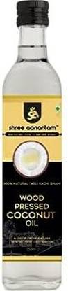 SHREE AANANTAM Cold Pressed Coconut Oil - 1L| Copra Oil | Virgin Coconut Oil| Wood Pressed Coconut Oil PET Bottle