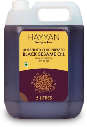 HAYYAN Cold Pressed Black Sesame Oil Sesame Oil Can