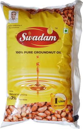 Swadam 100% Pure Groundnut Oil Groundnut Oil Pouch