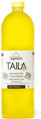 Saptham Taila 100% Wood Pressed / Cold Pressed Groundnut Oil PET Bottle