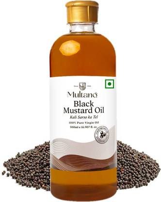 Multano Pro Cold Pressed Black Mustard Oil Kaali Sarnso Ka Tel 500ml Mustard Oil PET Bottle