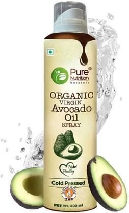 Pure Nutrition 100% Organic, Cold Pressed - Cook with 10X LESS Oil; Salads, Saute & Baking Avocado Oil Tin