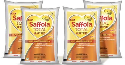 Saffola Total | Heart Pro | Power of 6 | Helps manage Cholesterol Sunflower Oil Pouch