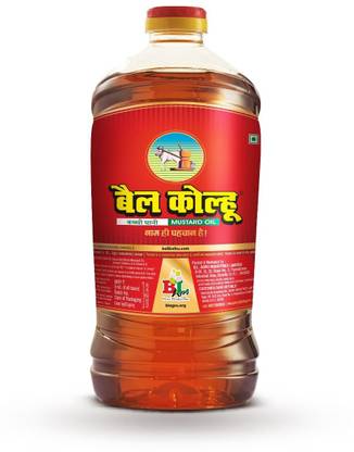 Bail Kolhu kachi Ghani Mustard Oil PET Bottle