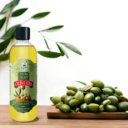 LAXMI ORGANIC Extra Light Olive oil Jaitun ka tail virgin edible cooking body hair massage tel