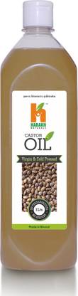 Harakh COLD PRESSED CASTOR OIL 1 Litre Castor Oil Plastic Bottle
