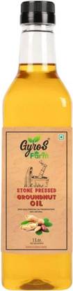 Gyros Stone Cold Pressed Groundnut Oil | Pure, Natural, Unrefined & Edible Cooking | Groundnut Oil Plastic Bottle