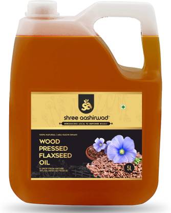 SHREE AASHIRWAD 100% Pure Cold Pressed Natural Flax Seed Oil (Alsi Ka Tel) Flaxseed Oil PET Bottle