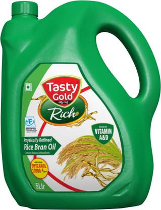 TastyGold Rich Rice Bran Oil Can
