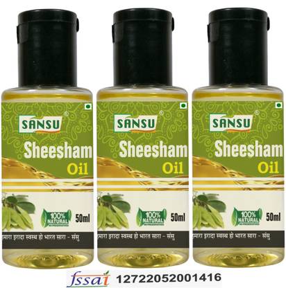 Sansu Seesam Oil, Sheesham Oil is a natural oil that is beneficial for greying hair Sesame Oil Plastic Bottle