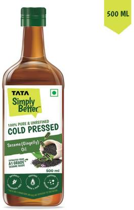 Tata Simply Better Pure and Unrefined Cold Pressed Sesame Oil Plastic Bottle
