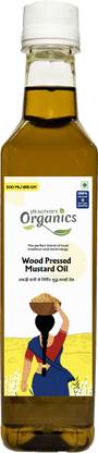 Healthify Organics Kachi Ghani Pure Mustard Oil (Sarson Tel) (Woodpressed) Mustard Oil PET Bottle