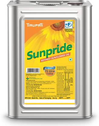 TIRUPATI Sunpride Refined Sunflower Oil Tin