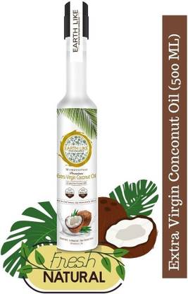 Earth Like Organics Extra Virgin Coconut Oil Plastic Bottle (500 ml) Coconut Oil Plastic Bottle