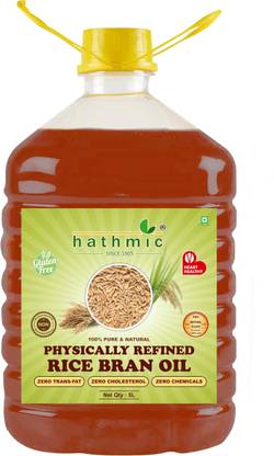 hathmic 100% Pure Physically Rice Bran Oil Can
