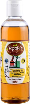 Topale's Wood Pressed Black Sesame |Kale Til Tel|Dietary|Skin|Message|Kolhu Sesame Oil PET Bottle